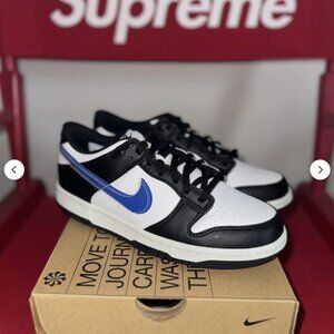 Nike Dunk Low GS 'TPU Swoosh' Black/Royal/White (FD0689-001) Youth size 5.5y NEW